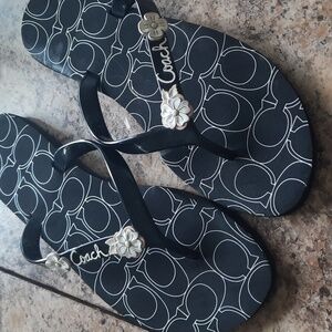 Womens size 8 Coach flip flops